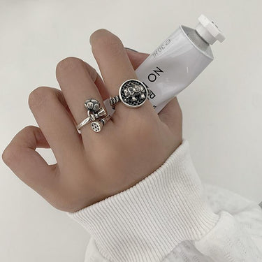 THAI SILVER Lotus & Indian Elephant Ring -Grab the Set & Save!
